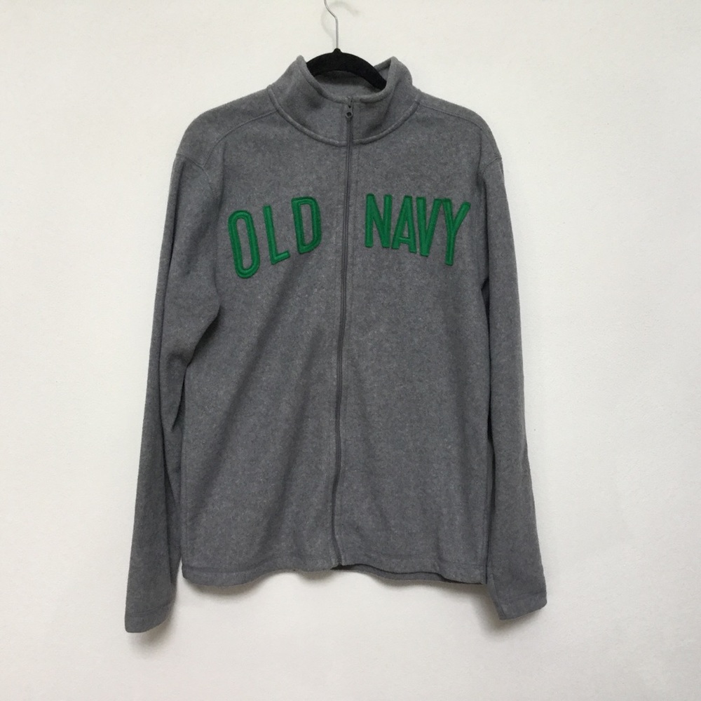 Old Navy Men's Fleece Full Zip Grey Jacket Size M